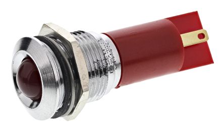 RS PRO LED Schalttafel-Anzeigelampe Rot, Montage-Ø 16mm, Lötanschluss