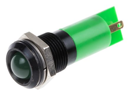 RS PRO Voyant LED Lumineux Vert, Dia. 14mm, 12V, IP67