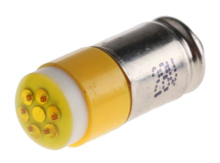 RS PRO LED Signalleuchte Gelb, 28V Dc / 45mcd, Ø 6mm X 15.25mm, Midget-Sockel
