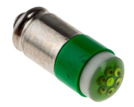 RS PRO LED Signalleuchte Grün, 28V Dc / 35mcd, Ø 6mm X 15.25mm, Midget-Sockel
