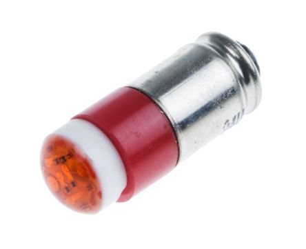 RS PRO Red LED Indicator Lamp, 24V Ac/dc, Midget Groove Base, 6mm Diameter, 40mcd