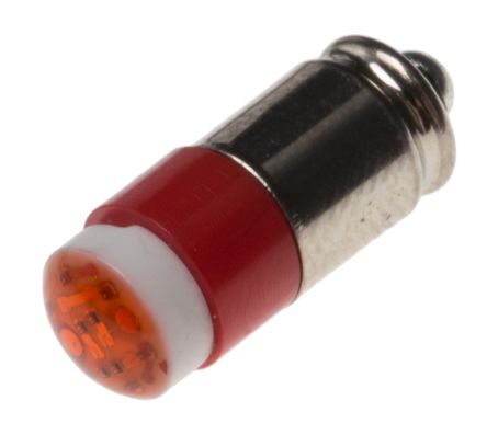 RS PRO LED Signalleuchte Rot, 28V Ac/dc / 40mcd, Ø 6mm X 15.25mm, Midget-Sockel
