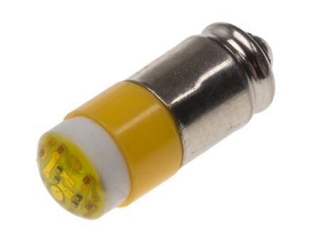 RS PRO LED Signalleuchte Gelb, 24V Ac/dc / 45mcd, Ø 6mm X 15.25mm, Midget-Sockel