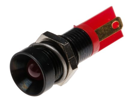 RS PRO LED Schalttafel-Anzeigelampe Rot 2V Dc, Montage-Ø 8mm, Lötanschluss
