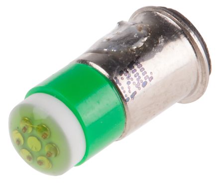 RS PRO Green LED Indicator Lamp, 12V Dc, Midget Flange Base, 6mm Diameter, 35mcd