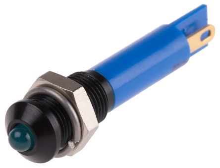 RS PRO LED Schalttafel-Anzeigelampe Blau 12V Dc, Montage-Ø 6mm, Lötanschluss