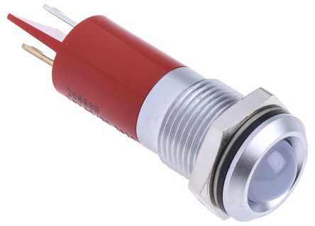 RS PRO LED Schalttafel-Anzeigelampe Rot, Montage-Ø 14mm, Lötanschluss