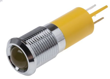RS PRO LED Schalttafel-Anzeigelampe Gelb, Montage-Ø 14mm