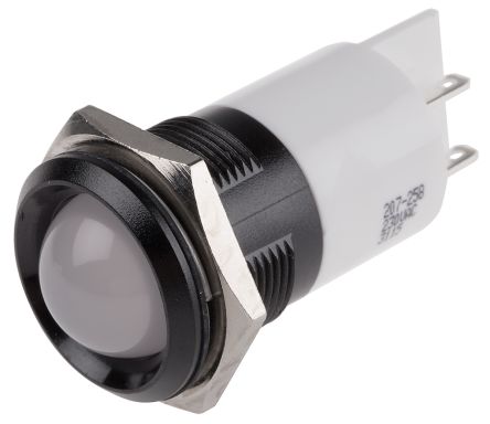 RS PRO LED Schalttafel-Anzeigelampe Weiß 230V Ac, Montage-Ø 22mm