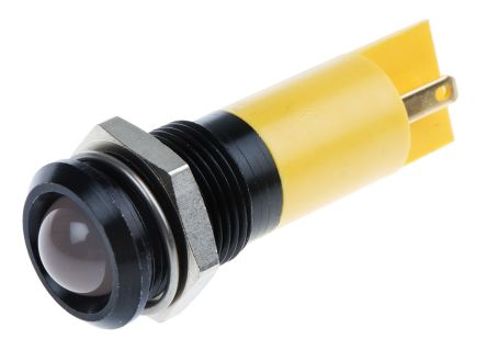 RS PRO LED Schalttafel-Anzeigelampe Gelb, Montage-Ø 14mm, Lötanschluss