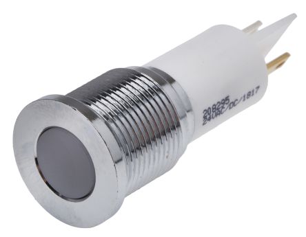RS PRO LED Schalttafel-Anzeigelampe Weiß, Montage-Ø 16mm, Lötanschluss