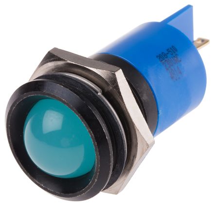 RS PRO LED Schalttafel-Anzeigelampe Blau 230V Ac, Montage-Ø 22mm
