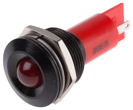 RS PRO LED Schalttafel-Anzeigelampe Rot, Montage-Ø 19mm, Lötanschluss
