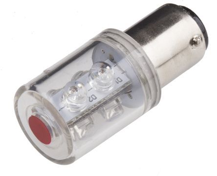 RS PRO LED-Lampe 130 V Ac, BA15d Sockel Rot