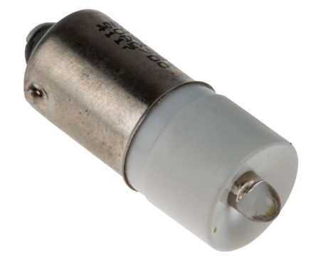 RS PRO LED Signalleuchte Weiß, 6V Ac/dc / 2070mcd, Ø 10mm X 24mm, Sockel BA9s