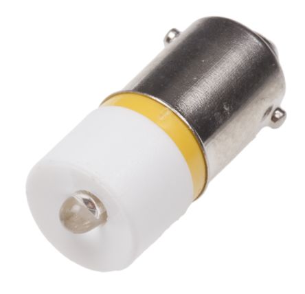 RS PRO LED Signalleuchte Gelb, 12V Ac/dc / 630mcd, Ø 10mm X 24mm, Sockel BA9s