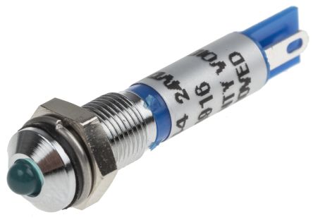RS PRO LED Schalttafel-Anzeigelampe Blau 24V Dc, Montage-Ø 6mm, Lötanschluss
