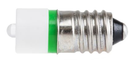 RS PRO LED Signalleuchte Grün, 230V Ac / 345mcd, Ø 10mm X 25.25mm, Sockel E10