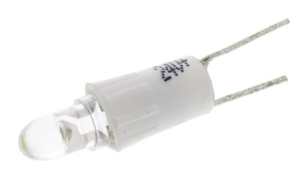RS PRO Bombilla Para Piloto Luminoso LED Blanco, λ X=0.31nm, 24V Ac/dc, 850mcd, Casquillo Pin Doble, Ø 4.25mm