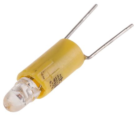 RS PRO LED Signalleuchte Gelb, 24V Ac/dc / 85mcd 3 Mm, Ø 4.25mm X 17mm, Stiftanschluss
