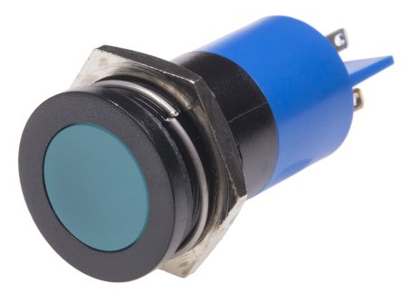 RS PRO LED Schalttafel-Anzeigelampe Blau 24V Ac/dc, Montage-Ø 22mm, Lötanschluss