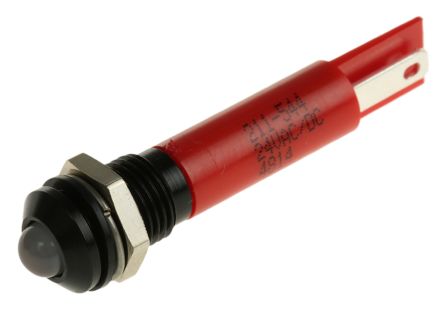 RS PRO LED Schalttafel-Anzeigelampe Rot, Montage-Ø 8mm, Lötanschluss