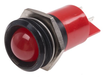 RS PRO LED Schalttafel-Anzeigelampe Rot, Montage-Ø 22mm, Lötanschluss