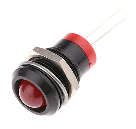 RS PRO Indicatore Da Pannello Rosso A LED, 2V Cc, Sporgente, Foro Da 12mm