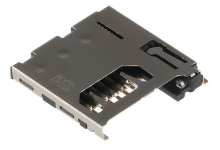 3M Connecteur De Carte Mémoire Angle Droit, Montage En Surface, MicroSD, Raccordement A Souder