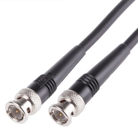 Radiall Cable Coaxial RG59, 75 Ω, Con. A: BNC, Macho, Con. B: BNC, Macho, Long. 3m Negro