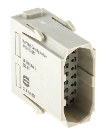 HARTING Han-Modular Robustes Power Steckverbinder-Modul, 25-polig 5A Stecker, Steckverbindermodul