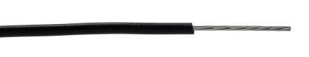 RS PRO Black 22AWG Hook Up Wire, 22AWG, 7/0.25mm, 305m, PVC Insulation