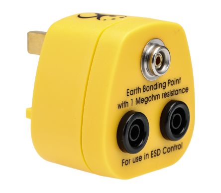 RS PRO Earth Bonding Plug With 10 mm Stud - 4 mm Banana Socket