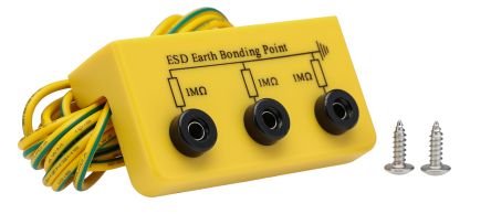 RS PRO ESD Earth Bonding Bracket With 4 mm Banana Stud x 3