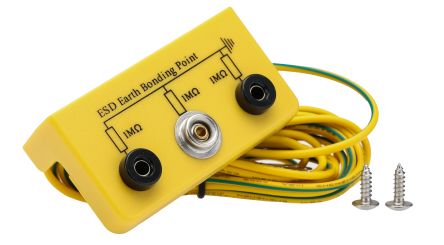 RS PRO ESD Earth Bonding Bracket With 10 mm Stud - 4 mm Banana Socket