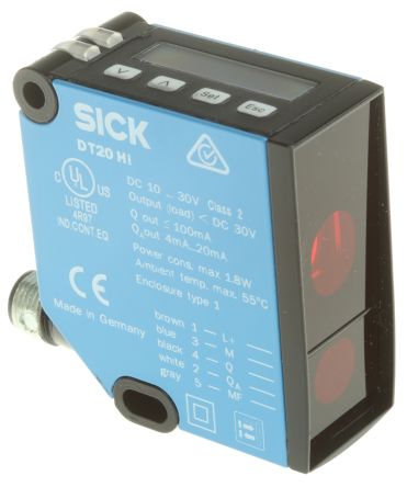 Sick Distance Distance Sensor, Block Sensor, 100 Mm → 300 Mm Detection Range
