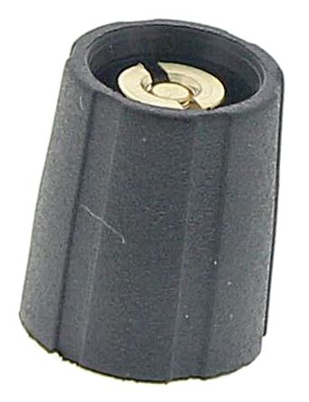 Sifam Potentiometer Drehknopf Schwarz, Zeiger Weiß Ø 11.5mm X 14mm X 7mm, Schlitz Schaft 3.2mm