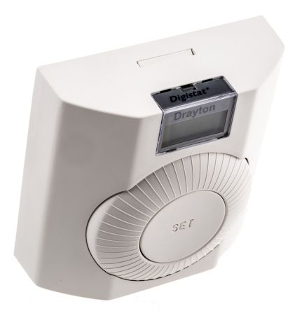 Drayton Thermostat, +5 → +30 °C, 1A, Mit LCD Display, Handbetätigung