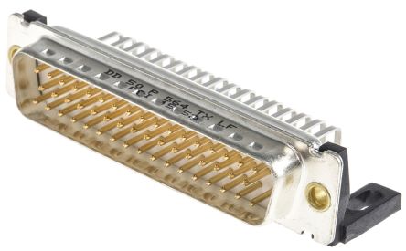 Amphenol ICC Amphenol Sub-D Steckverbinder Stecker Abgewinkelt, 50-polig / Raster 2.76mm, Durchsteckmontage Lötanschluss