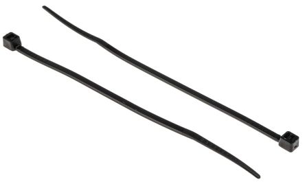 RS PRO Nylon 66 Kabelbinder Schwarz 2,5 Mm X 100mm, 100 Stück