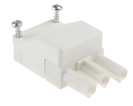 Wieland Stecker ST18 Leuchtensteckverbinder, Steckverbinder, Kontakte: 3, 16A, Weiß, 2,5 Mm²