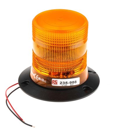 RS PRO, Xenon Blitz Signalleuchte Orange, 10 → 100 V Dc, Ø 150mm X 130mm