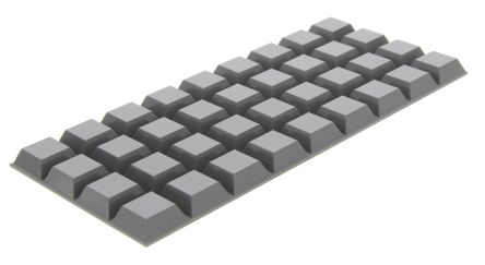 3M Tapered Square PUR Self Adhesive Feet, 20.5mm Diameter 20.6mm Width X 20.6mm Length X 7.6mm Height