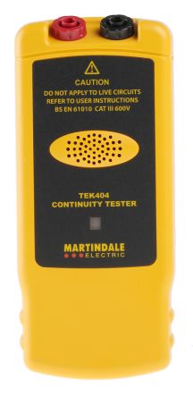 Martindale Durchgangsprüfer, 5mA LED Mit Akustischem Alarm 9V Batterie 185g 150 X 64 X 30mm, ISOCAL