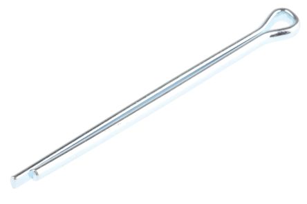 RS PRO Pasador Cilíndrico 38.1mm Galvanizado Brillante Acero, Diámetro 2.4mm