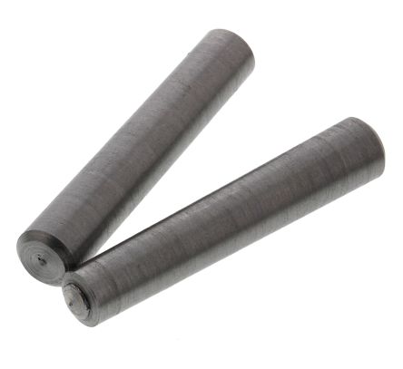 RS PRO Zylinderstift Passfeder, Typ Kegelstift, Ø 2mm, L. 12mm Stahl Glatt
