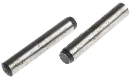 RS PRO Zylinderstift Passfeder, Typ Parallel, Ø 5mm, L. 28mm Stahl Glatt