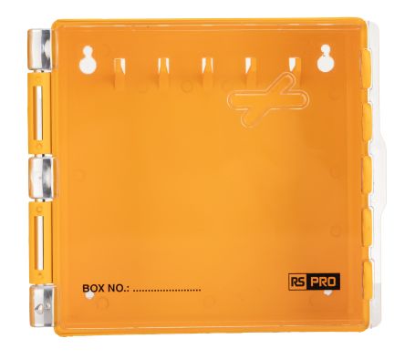 RS PRO Yellow 5-Lock ABS, Polycarbonate Group Lock Box