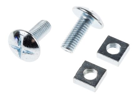 RS PRO Bright Zinc Plated Steel Roofing Bolt, M8 X 20mm