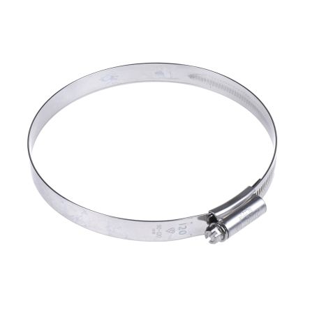 HI-GRIP Stainless Steel Slotted Hex Hose Clip Worm Drive, 13mm Band Width, 90mm - 120mm Inside Diameter